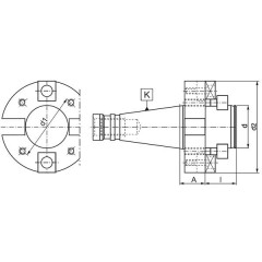 Trzpień frezarski ISO 50 40 mm - Do głowic frezarskich - zdjęcie 1