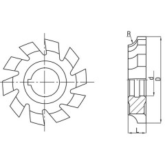 Frez ćwierćokrągły R2,5 DIN 6513 HSS - Artykuły Techniczne - zdjęcie 1