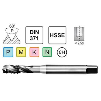 Машинный метчик M6 DIN 371/40 C HSSE