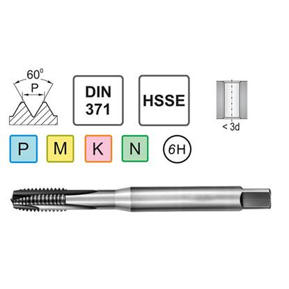 Метчик машинный M5 DIN 371 B HSSE