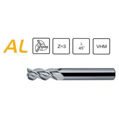 Frez do aluminium 4 mm - Z-3 VHM Węglikowy