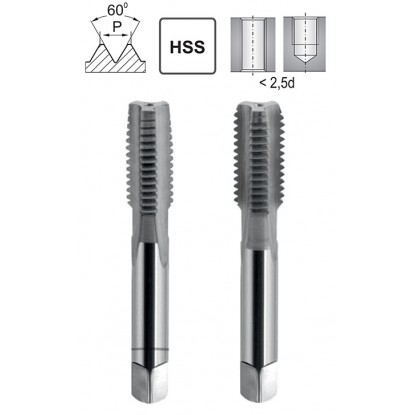 Ручной метчик UNS 1/4-36 DIN 2181/2 HSS