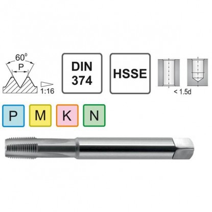 Кран NPT 1/4-18 DIN-374 C HSSE