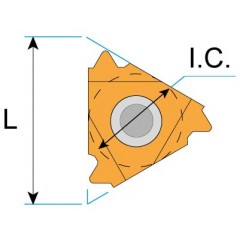 Płytka do gwintów metrycznych wewnętrzna 0,5-3 mm 16 IR Horn - zdjęcie 1