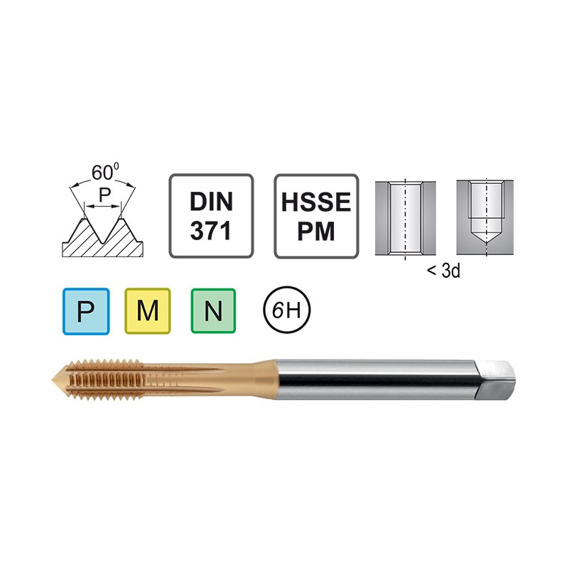 Wygniatak M8 DIN 371 C HSSE-PM - Fanar