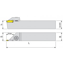 Nóż tokarski przecinak lewy 20x20 3 mm - Varel - zdjęcie 4