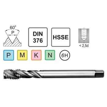 Gwintownik Maszynowy M9 DIN 376/40 C HSSE Fra