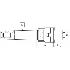 Trzpień frezarski MK3 Fi 22 DIN 228 - Artykuły Techniczne - zdjęcie 1