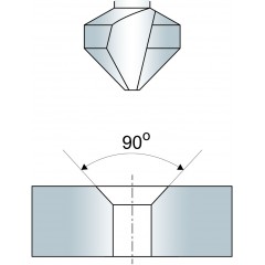 Pogłębiacz stożkowy fi 120 mm 90 stopni HSS - zdjęcie 2