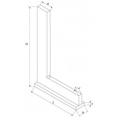 Kątownik ze stopką 1000X500 mm DIN-875 – Kątowniki ślusarskie - zdjęcie 1