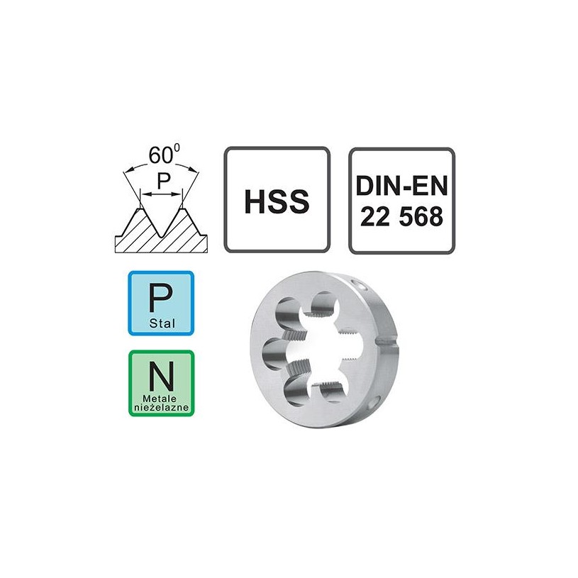 Narzynka M18x0,5 lewa HSS – Narzynka drobnozwojna