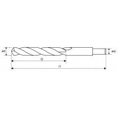 Wiertło do metalu fi 21 mm HSS Podtoczone - zdjęcie 1