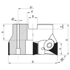 Głowica Frezarska Fi 160 mm - 90 stopni - zdjęcie 1