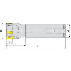 Frez składany fi 32 mm - APKT 1604 L-150 mm Z-4 Akko - zdjęcie 1