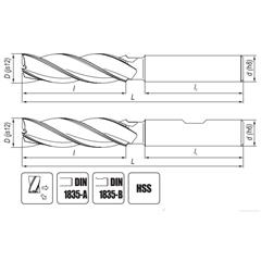 Frez palcowy długi 18 mm - do metalu HSS - Artykuły Techniczne - zdjęcie 1