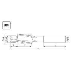 Pogłębiacz walcowy M4 - 8x4,3 HSS - Artykuły Techniczne - zdjęcie 1