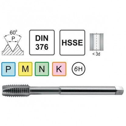 Метчик UNC 7/16-14 LH DIN 376 C HSSE 2B Fanar