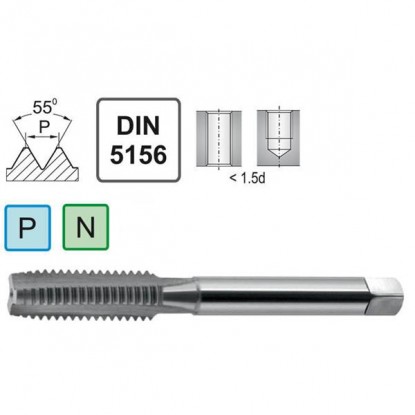 Машинный метчик Rp 2 1/2" C HSS TiN Fenes