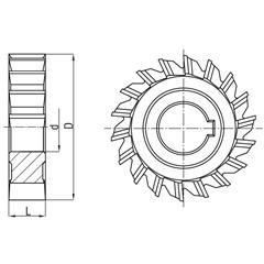 Frez tarczowy trzystronny 125 x14 nasadzany DIN 885 BH HSS - zdjęcie 1