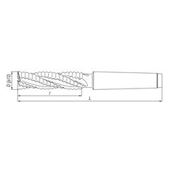 Frez palcowy fi 45 mm długi HSS zdzierak - Artykuły Techniczne - zdjęcie 1