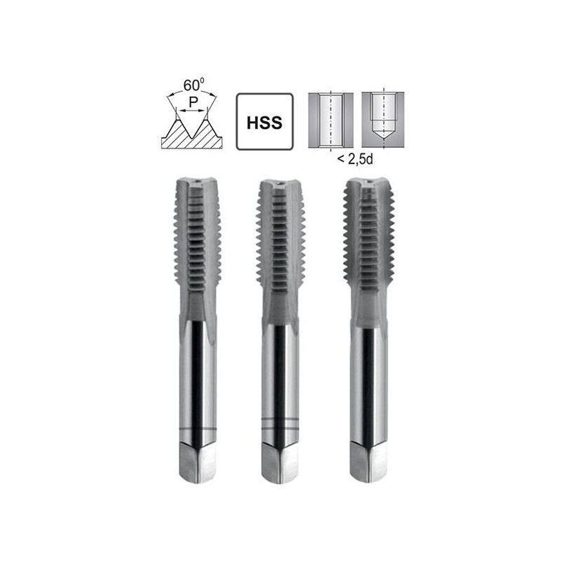 Hand Tap UNC 3/8-16 DIN 352/3 HSS 2B FRA Hand Tap UNC 3/8-16 DIN 352/3 HSS 2B FRA