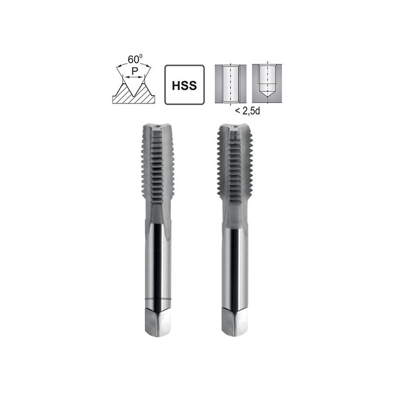 Hand Tap UNF No 6-40 DIN 2181/2 HSS FRA Hand Tap UNF No 6-40 DIN 2181/2 HSS FRA