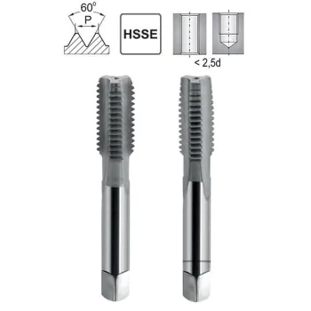 Gwintownik Ręczny M12X1 DIN 2181/2 6H HSSE Fra
