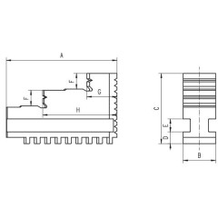 Szczęki Jednolite Zewnętrzne 315 3200/3 Sharp - zdjęcie 1