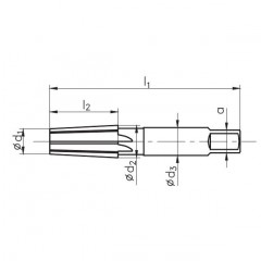 Rozwiertak stożkowy Morsea MK3 DIN 204 C HSS - zdjęcie 1
