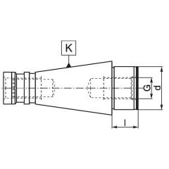 Trzpień frezarski środkujący ISO 50 fi 50 mm - DIN 2080 - zdjęcie 1