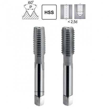 Ручной метчик №12-32 UNEF DIN-2181/2 2B HSS