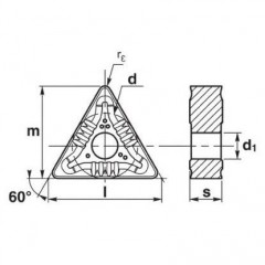 Płytka TNMG 160408 R-S AE9025 Horn - Płytki tokarskie - zdjęcie 2