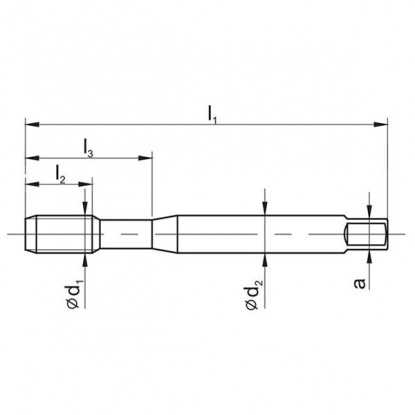 Gwintownik Maszynowy M3 - Przelotowy HSSE Inox